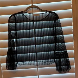 Black Mesh Babaton Top